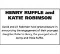 Henry Ruffle and Katie Robinson