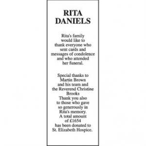 RITA DANIELS