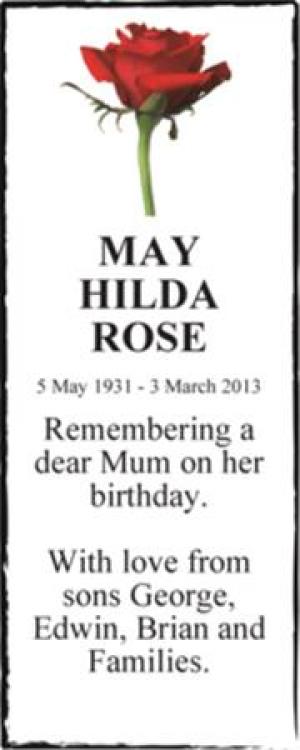 MAY HILDA ROSE