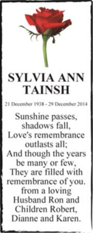 SYLVIA ANN TAINSH