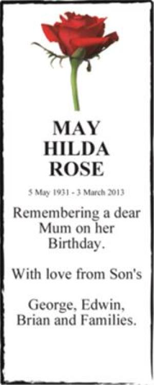 MAY HILDA ROSE