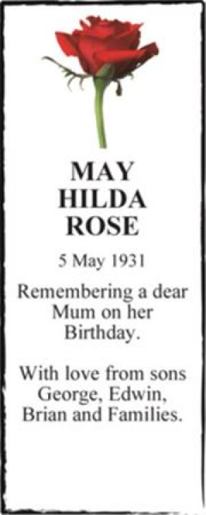 MAY HILDA ROSE