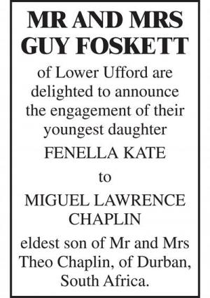 FENELLA KATE FOSKETT and MIGUEL LAWRENCE CHAPLIN